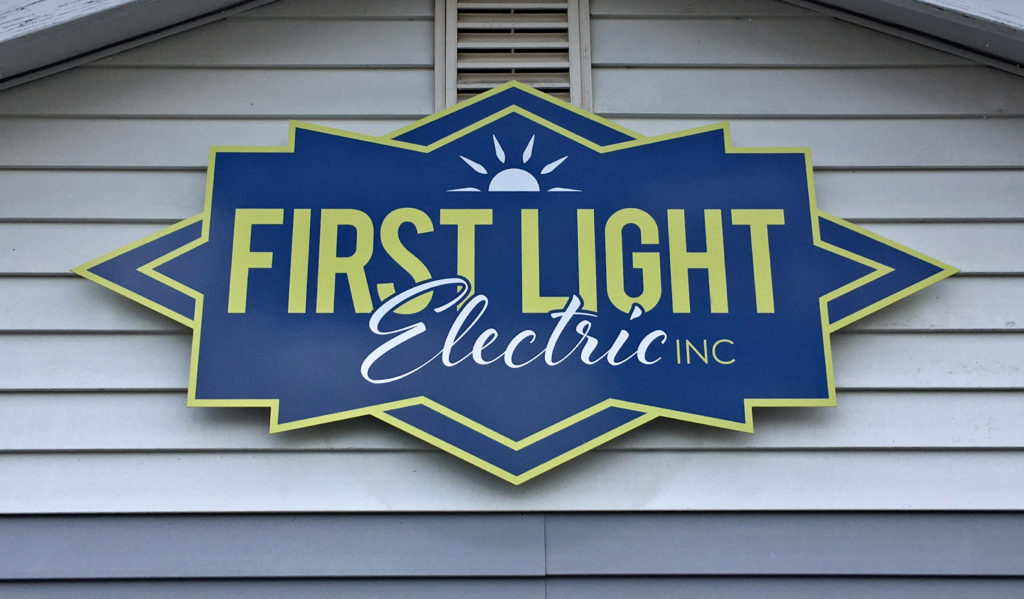 First Light Electric Logo and Signage KUHN Design Group